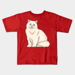 Persian cat cartoon illustration Kids T-Shirt